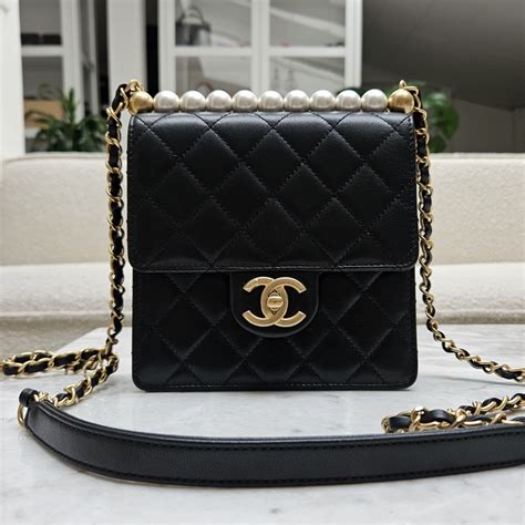 chanel lay pearl flap bag